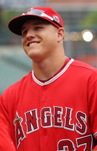 Los Angeles Angels center fielder Mike Trout (27)