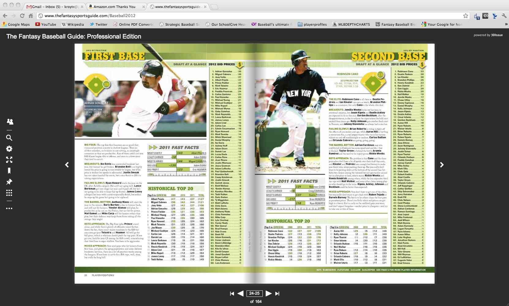The Fantasy Baseball Guide 2012 is now also available online! Ask Rotoman